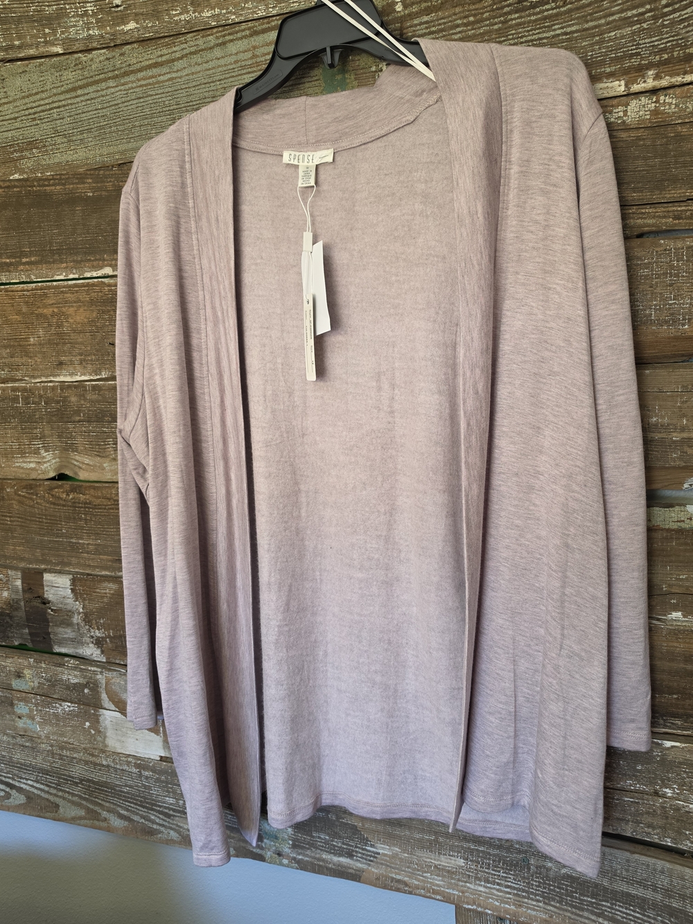 Spense Women’s 1X NWT Mauve Open Front Lightweight Cardigan